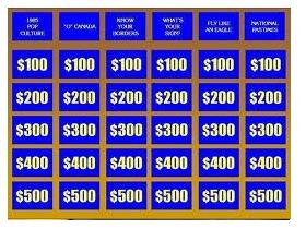 jeopardy board