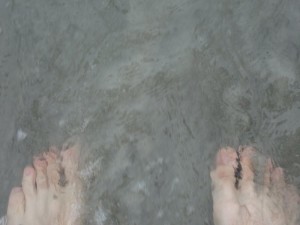 feet in ocean