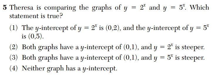 Regents Recap — June 2014: Which Graph is Steeper? – Mr Honner